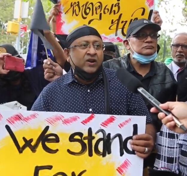 Major Hasitha Siriwardana Gota GoHome Protest-042