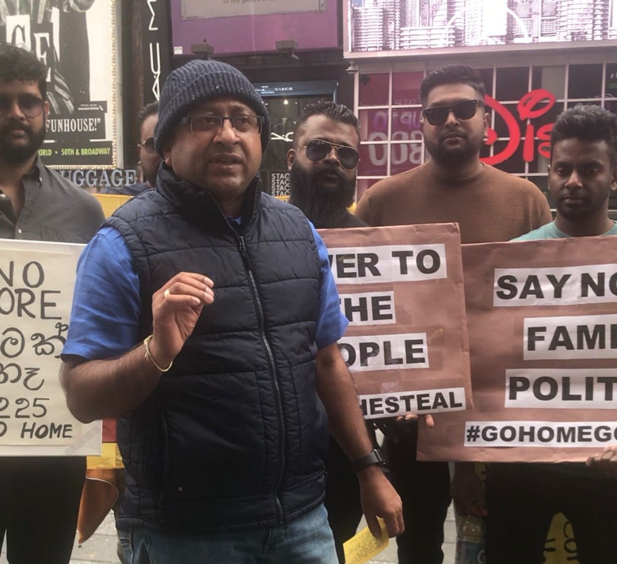 Major Hasitha Siriwardana Gota GoHome Protest-046