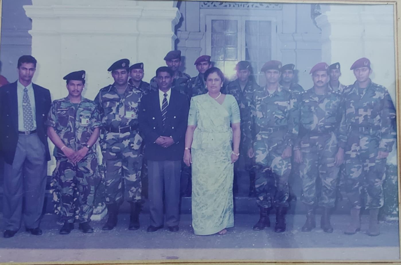 Major Hasitha Siriwardana with Former President Chandrika Bandaranayake