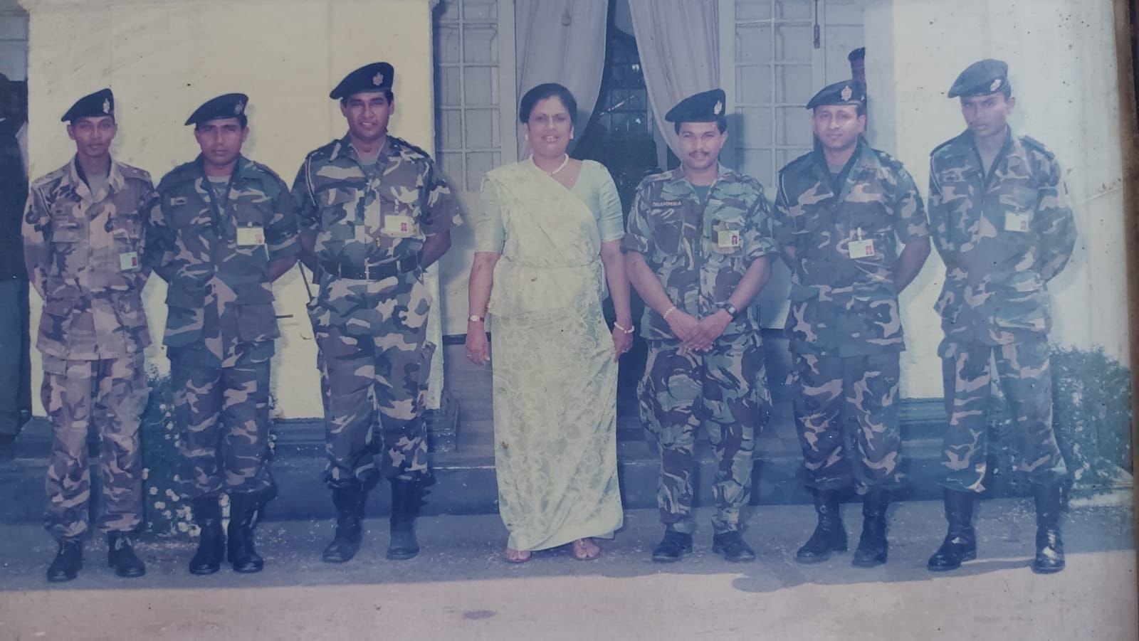 Major Hasitha Siriwardana with Former President Chandrika Bandaranayake